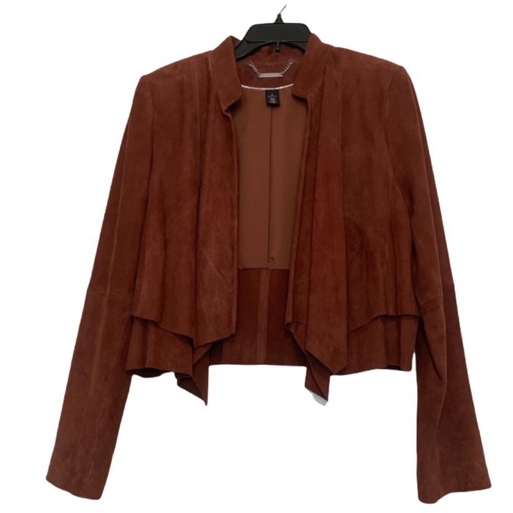 ‼️SALE WHBM genuine suede leather jacket brown XL